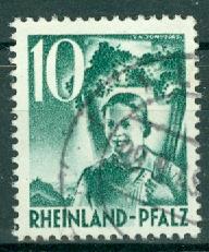 Germany - French Occupation - Rhine Palatinate - Scott 6N34 