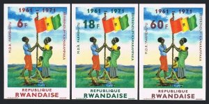 Rwanda 454-456 imperf,MNH.Mi 497B-499B. Referendum establishing Republic,10,1972