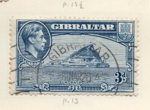 Gibraltar 1950 GVI Early Issue Fine Used 3d. NW-154206