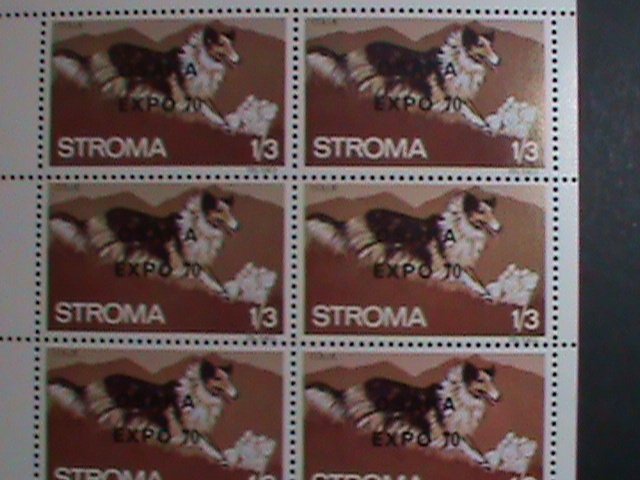 ​STROMA ISLAND-1970 -ERROR- BROWN COLOR MISSING-OSAKA EXPO'70 JAPAN MNH- SHEET