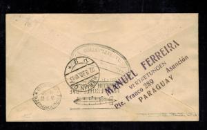 1932 Paraguay Graf Zeppelin Cover to Berlin Germany LZ 127 Star of David