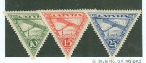 Latvia #C6-C8 Unused Single (Complete Set)