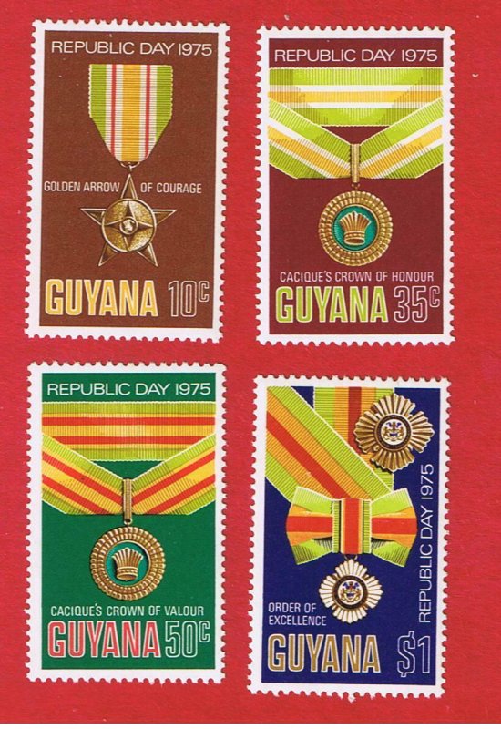 Guyana  #210-213   MNH OG  Republic Day  Free S/H