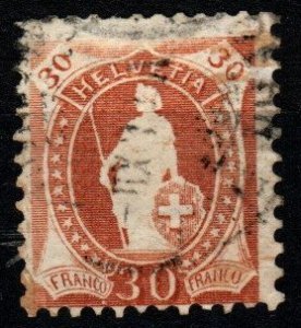 Switzerland #121a F-VF Used CV $500.00 (X4060)