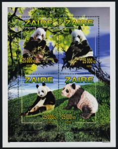 Zaire MI 1153-6 m/s MNH Giant Panda