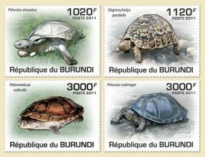 BURUNDI 2011 - Turtles M/S. Official issues.