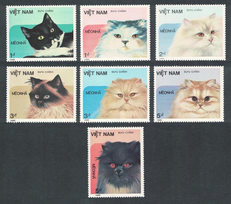 Vietnam Cats 7v SG#947-953