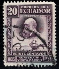 Ecuador - #343 Charles Darwin  - Used