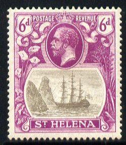 St Helena 1922-37 KG5 Badge Script 6d single with variety...