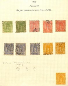 GUATEMALA #11-14 FORGERY UNUSED & USED STAMP GROUPING (x11) (1878)