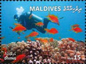 Z08 MLD1801local06a Maldives 2018 Diving MNH ** Postfrisch