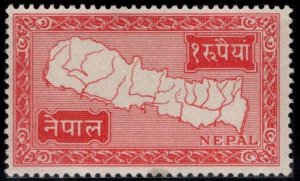 Nepal Scott 78 MNH** Post Office Fresh 1954 Map stamp