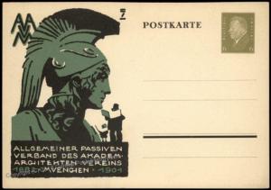 Germany Weimar Munich Architects Union Private Ganzsachen Postal Card Cove 68535