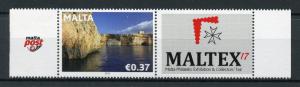 Malta 2017 MNH Maltex Philatelic Exhb & Collectors Fair 1v Set + Label Stamps