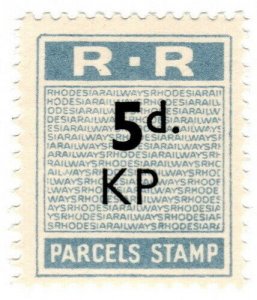 (I.B) Rhodesia Railways : Parcels Stamp 5d (Kapiri Mposhi)