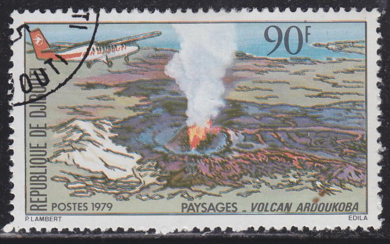 Dijabouti 492 Aircraft over Volcano 1979