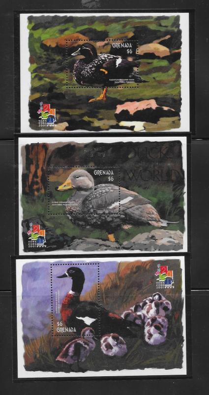 BIRDS - GRENADA #3093-5-DUCKS  MNH