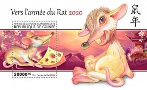 Guinea 2019 MNH Year of Rat 2020 Stamps Chinese Lunar New Year 1v S/S