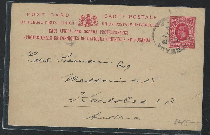 BRITISH EAST AFRICA (P2609B) 1914   KGV  6C PSC TO AUSTRIA