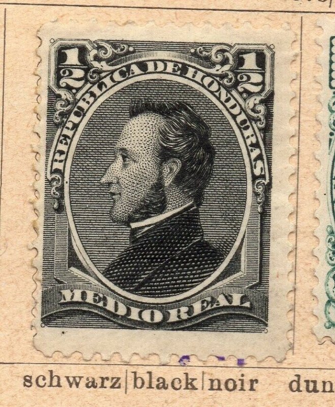 Honduras 1878-89 Early Issue Fine Mint Hinged 1/2r. NW-11868