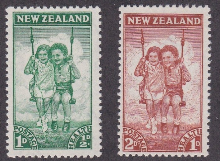 New Zealand  # B20-21, Children in Swing, Mint NH, 1/2 Cat.