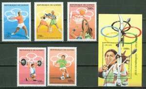 Guinea # 1274-79 Olympics - set and sheetlet (6) Mint NH