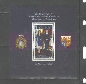 GIBRALTAR 2010,  ENGAGEMENT OF WILLIAM & CATHERINE  MS#1558 MNH