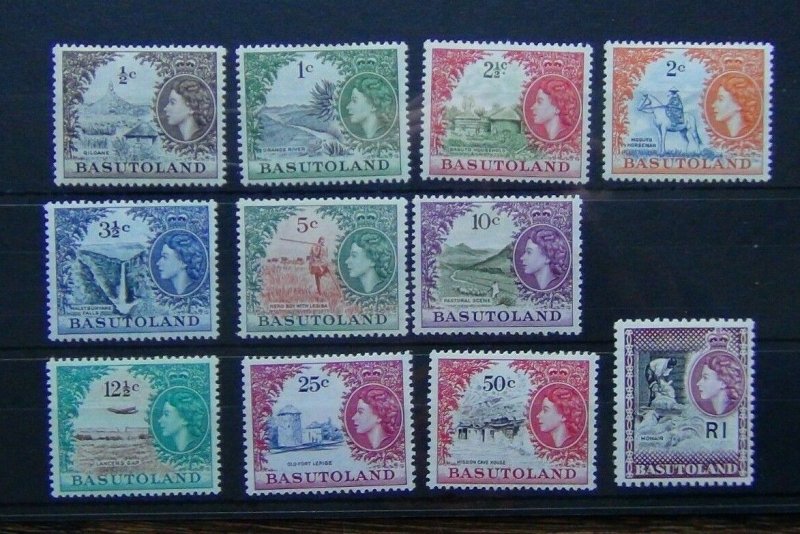 Basutoland 1961 - 1963 set to 1r MM many MNH 