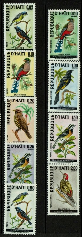 Haiti SC# 611-615, C326-C329, all appear Never Hinged, minor bending - S10380