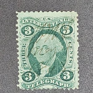 R19c Telegraph Revenue First Issue Used F-NG