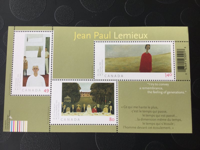 Canada Mint NH #2068 Jean-Paul Lemieux Art souvenir sheet