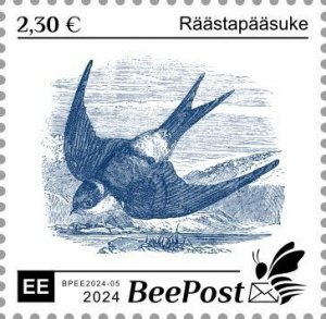 BEEPOST ESTONIA - 2024 - House Martin - Perf Single Stamp -M N H - Private Issue