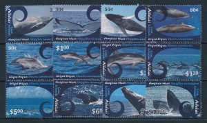 [113795] Aitutaki Cook Islands 2012 Marine life Humpback whale Dolphin  MNH
