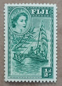 Fiji #147 ½d Outrigger Canoe & Queen Elizabeth II MNH (1954-1956)