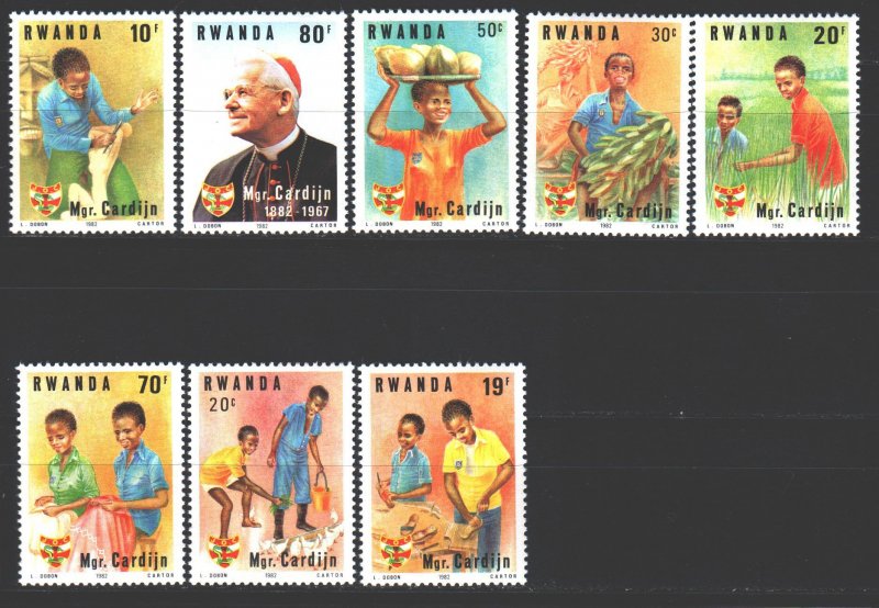 Rwanda. 1983. 1234-41. Cardinal, children. MNH.