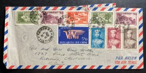 1951 Saigon Vietnam Airmail Cover To Riverside Ca USA Sc#C3