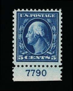 EXCEPTIONAL GENUINE SCOTT #504 VF-XF MINT OG NH 1917 BLUE PERF-11 PLATE #7790