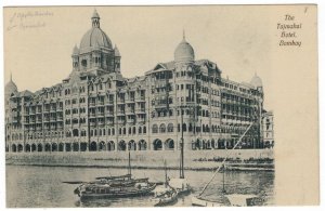 Postcard India 1910 Bombay Boats Taj Mahal Hotel Tajmahal