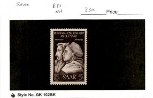 Saar -Germany, Postage Stamp, #B83 Mint NH, 1951 Calvin & Luther (AG)