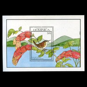 DOMINICA 1990 - Scott# 1249 S/S Bird NH