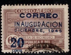 Uruguay - #545  Black River Power Dam Surcharged - Used