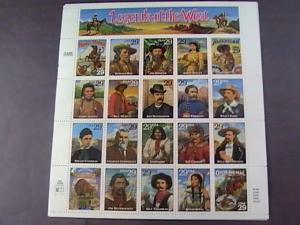 U.S.# 2869-MINT/NEVER HINGED-- PANE OF 20--LEGENDS OF THE WEST(REVISED)--1994