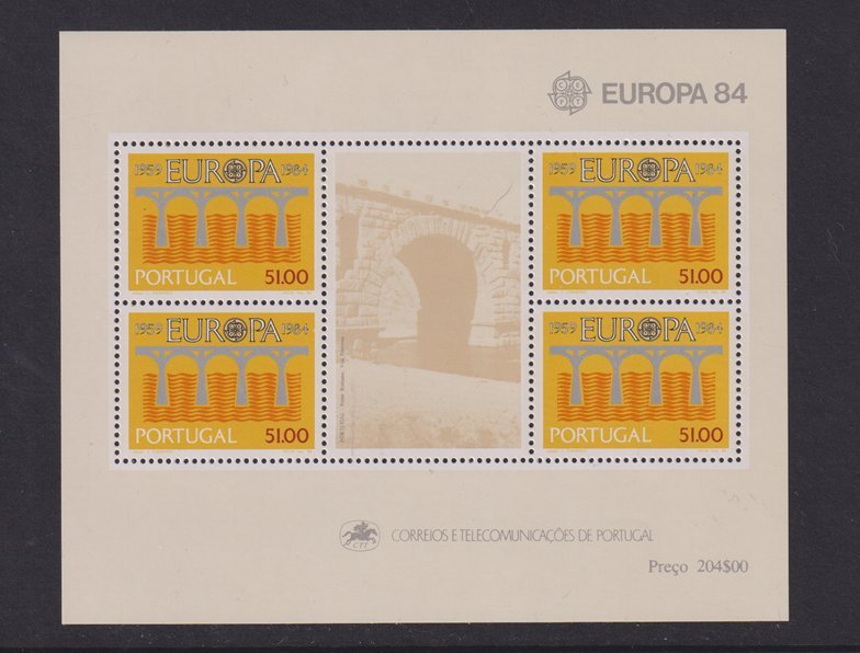 Portugal    #1601a  MNH    1984  sheet  Europa