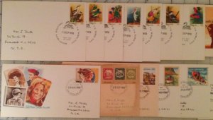 AUSTRALIA 1978-1982 43 Pre-Stamped Envelopes FDC Addressed Most Cacheted VF