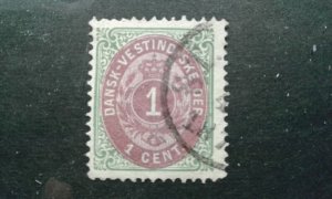 Danish West Indies #5c used normal frame e201.6205