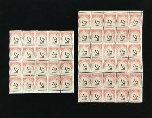 J88  1/2 ¢ Postage Due   50 MNH stamps Issued 1959