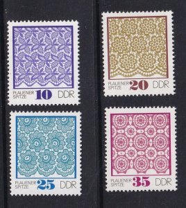 German Democratic Republic DDR  #1563-1565 MNH 1974  Plauen lace