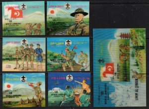 Umm Al Qiwain Mi #522-527 Mint Hinged Scouting