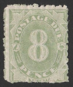 NEW SOUTH WALES 1891 Postage Due 8d green, perf 10.