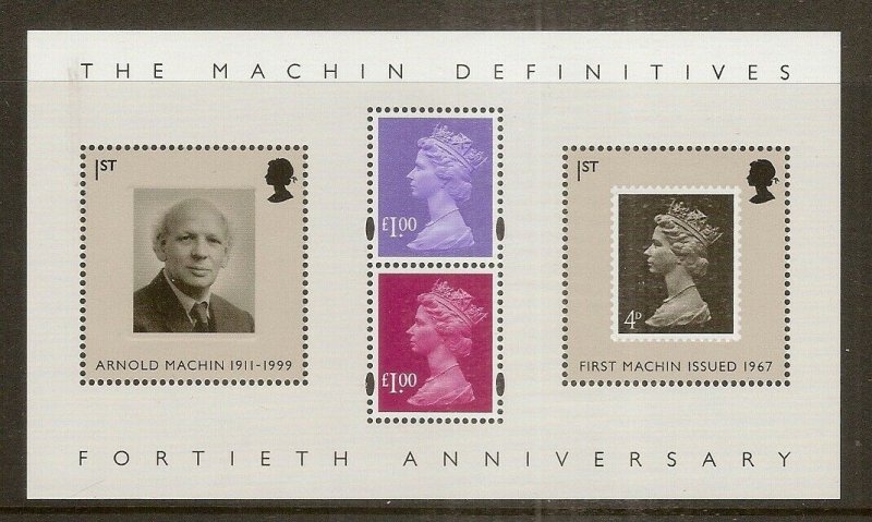 GB 2007 40th Anniv Machin Mini Sheet MNH